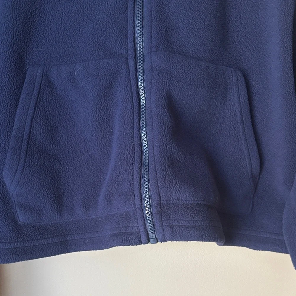 Fabletics Fleece Women's blue navy bomber fleece cardigan jacket. Size XL. - Picture 7 of 13